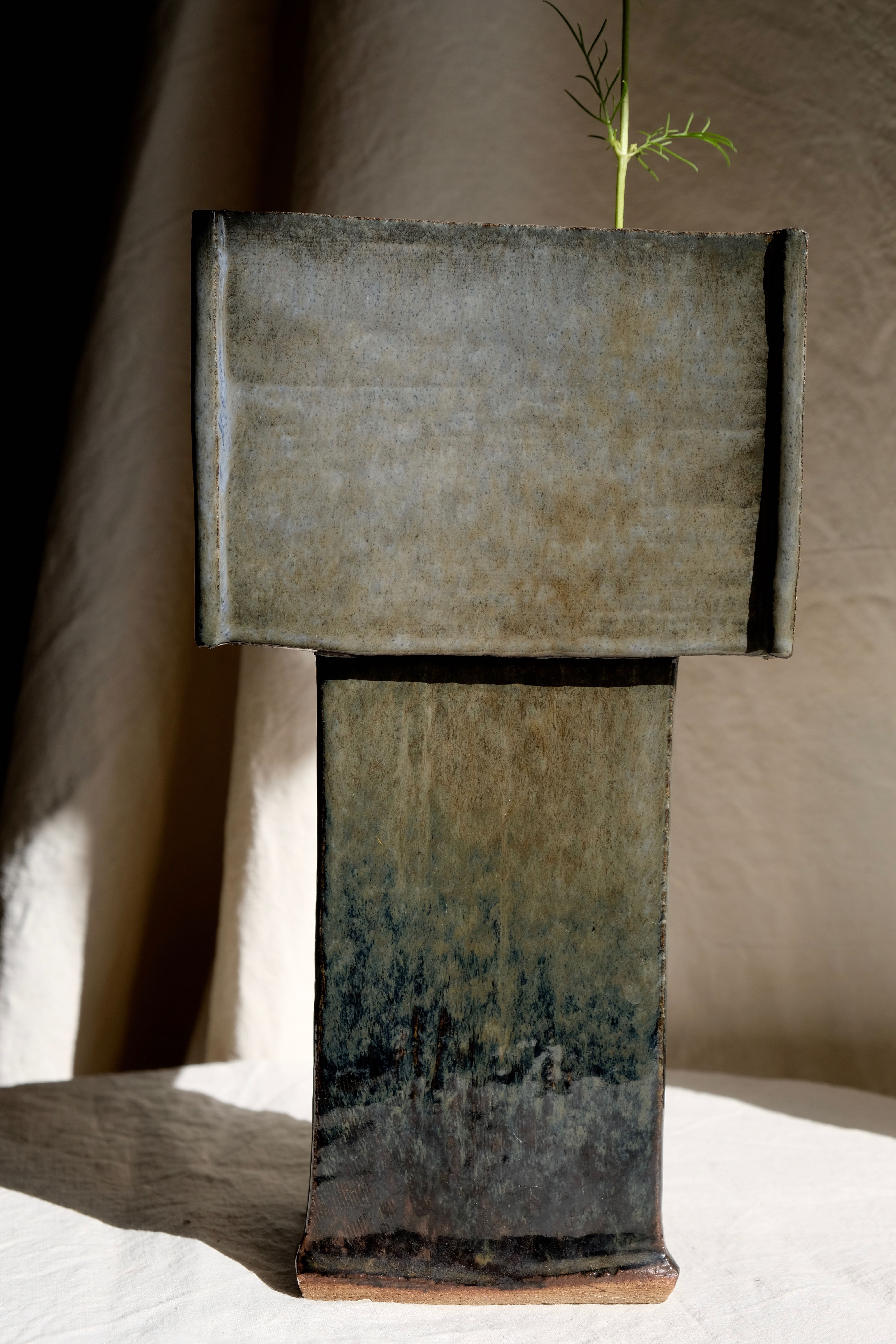 Japanese vase hanaire ikebana freeform mid century