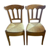 2 Empire chairs in walnut, mulching in perfect condition.