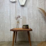 Wicker/wood coffee table