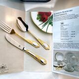 Cutlery set SBS Bestecke Solingen 70 pieces gold plated, vintage