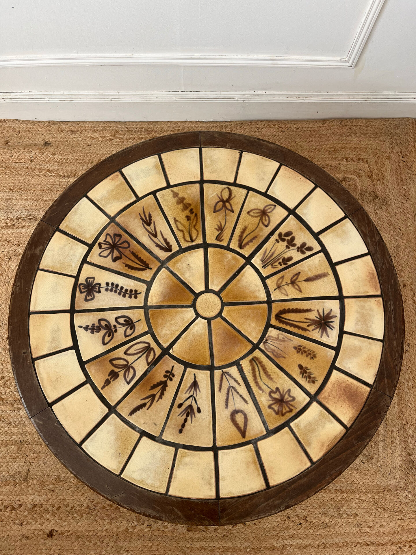 Table basse herbiers vintage