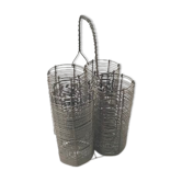 Basket holder 4 bottles in metal wire