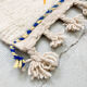Moroccan Berber beni ouarain ecru rug with colored lines 145x98cm