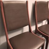 Paire de chaises de salle à manger KS Mobler en teck massif et cuir, années 1960