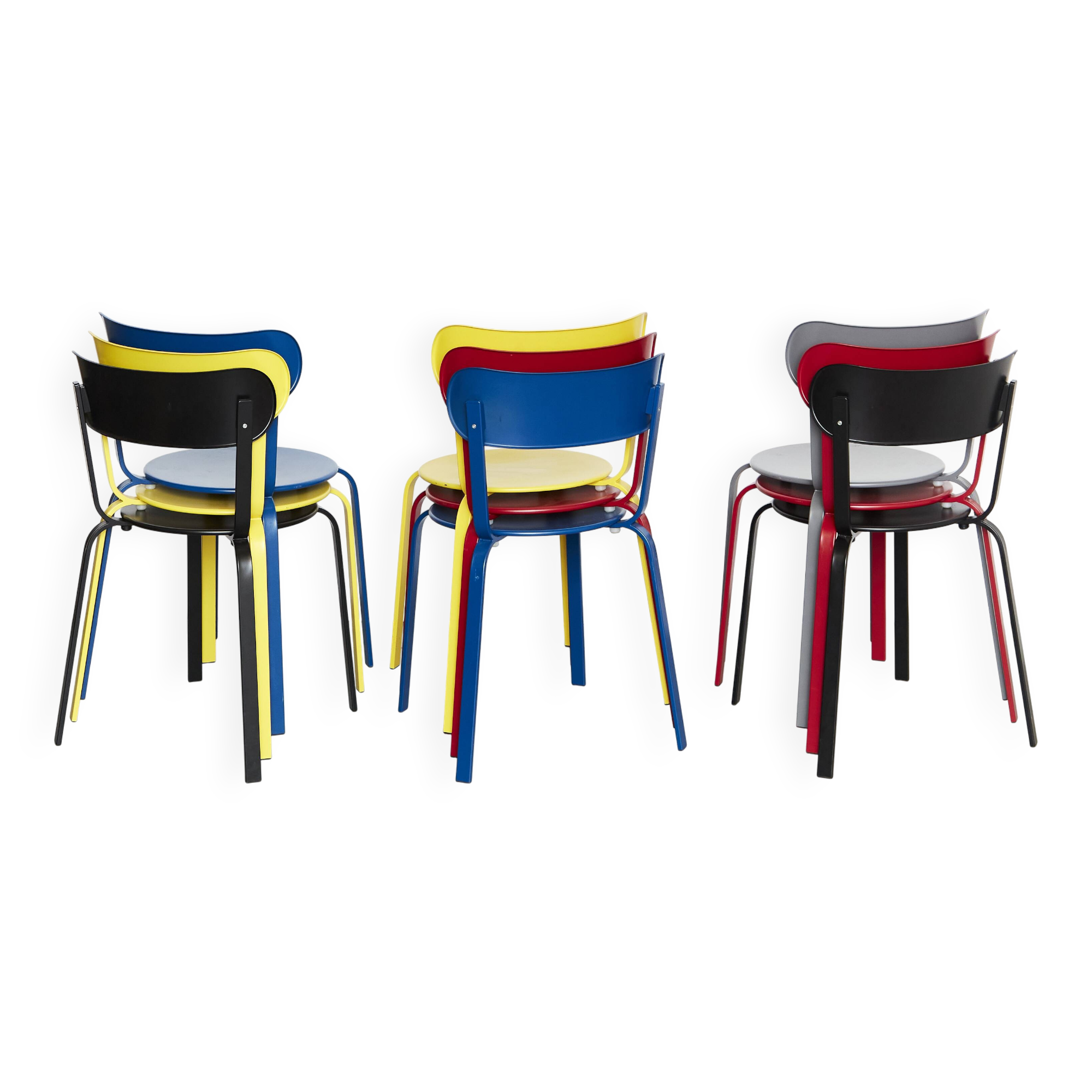 Chaise Patrick Norguet « Stil S48 » pour Lapalma I Lot de 9