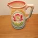 Pichet barbotine fives lille decor floral