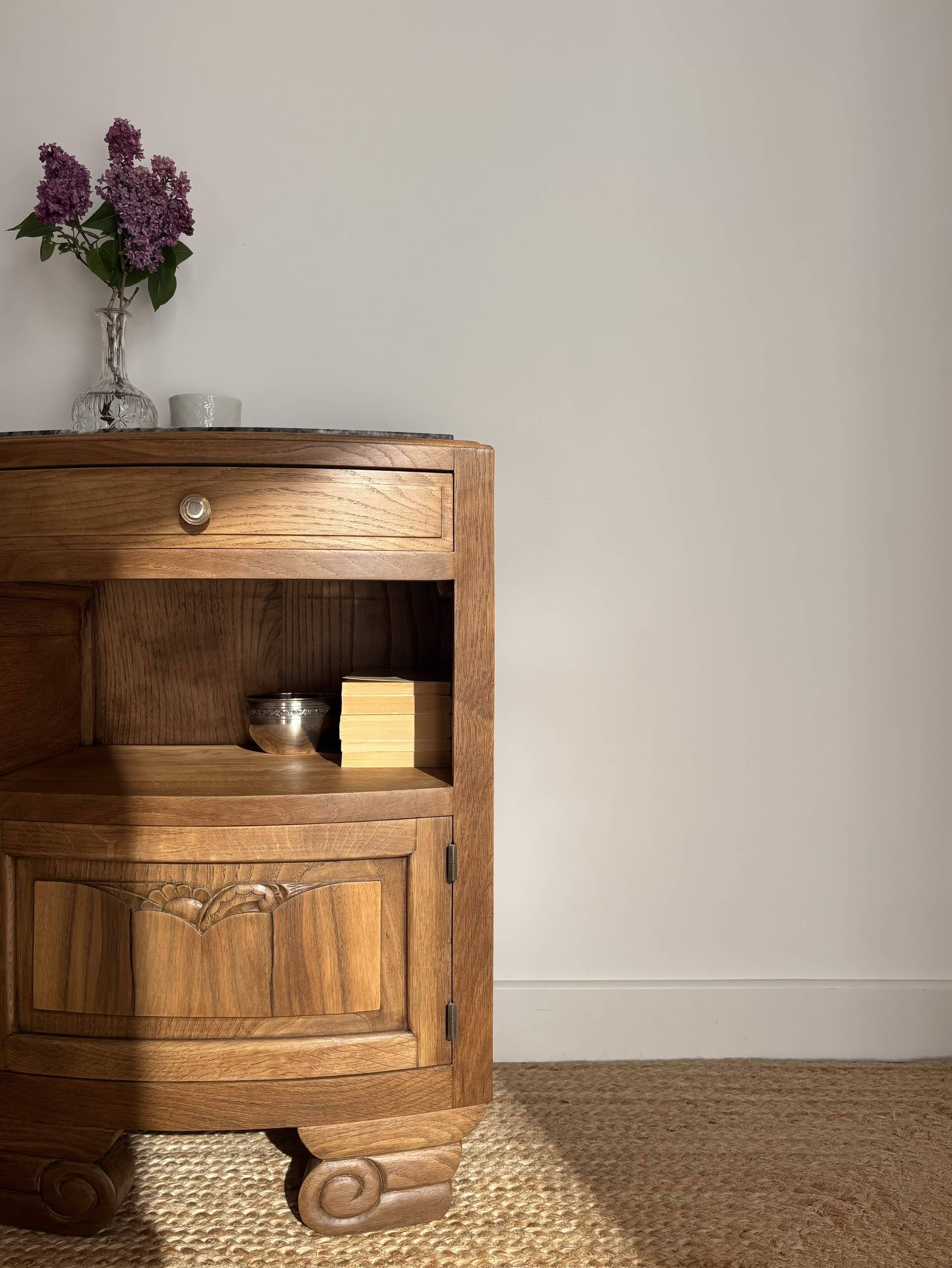 Restored Art Deco bedside table or accent furniture