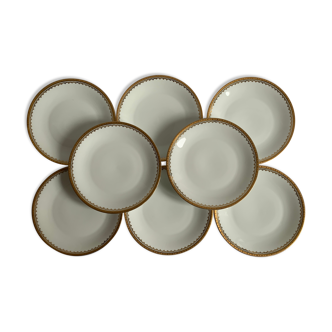Set de 8 assiettes à dessert porcelaine