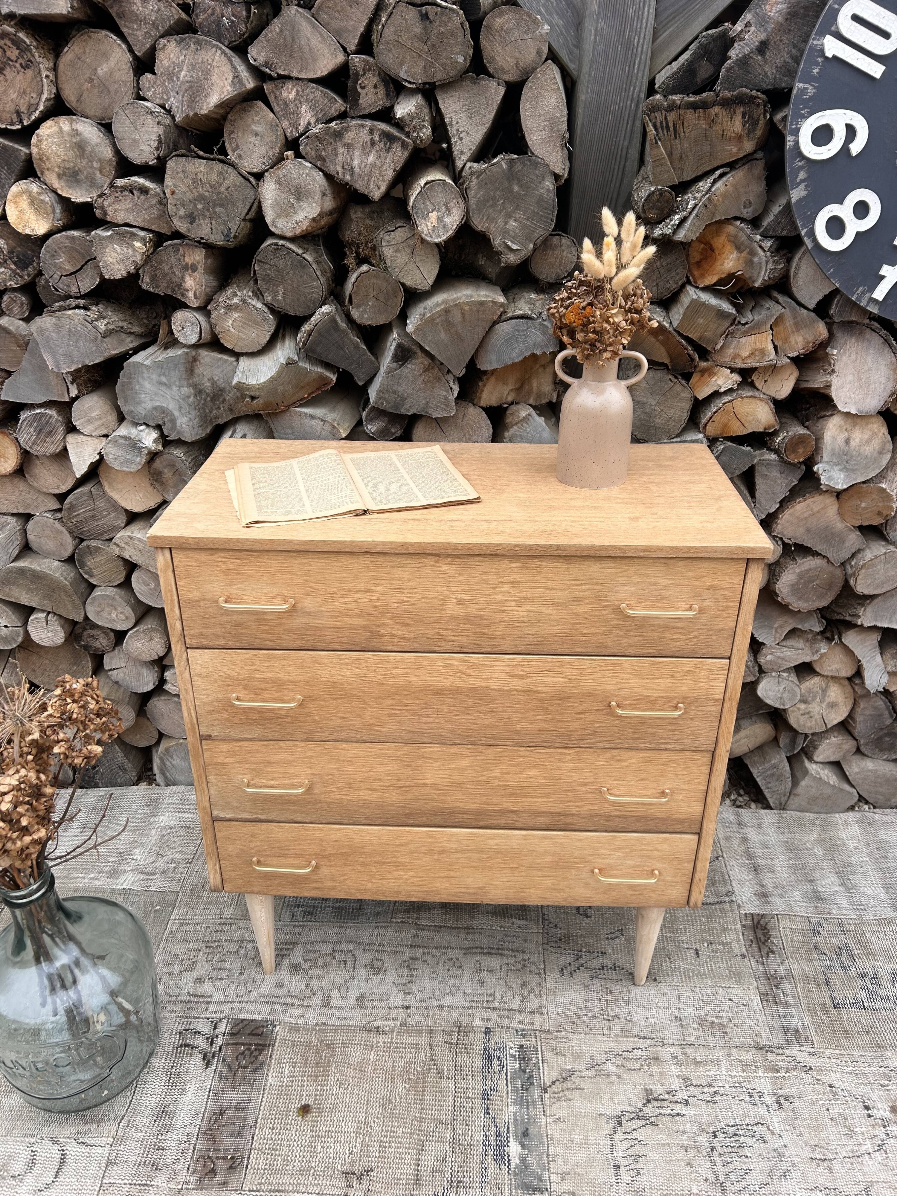 Renovated vintage antique chest of drawers