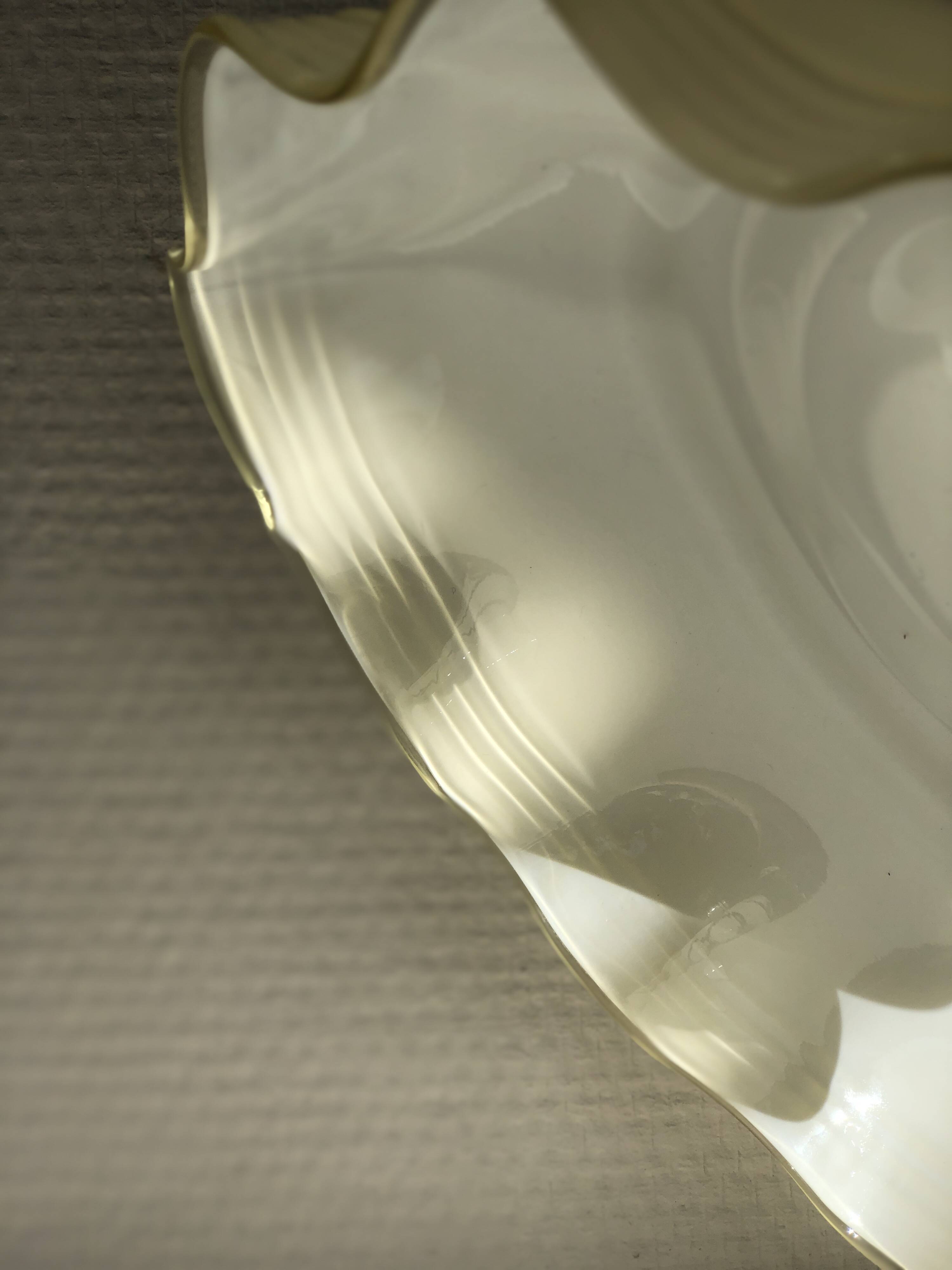 Cream-colored opaline light fixture