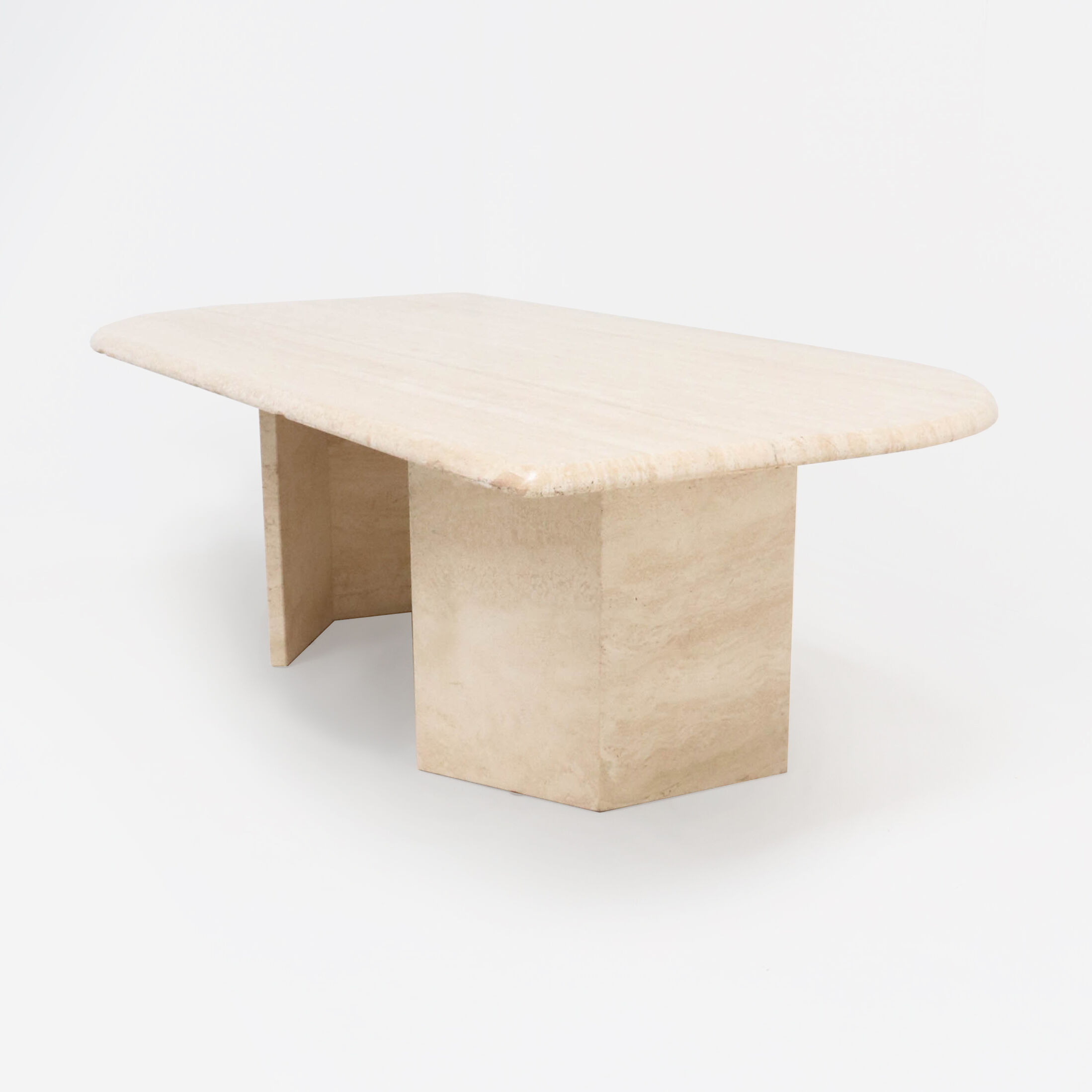 Table basse en travertin vintage