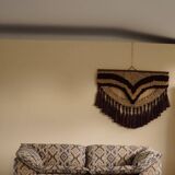 Handmade vintage bohemian jute rug, made in India, late 20th century.