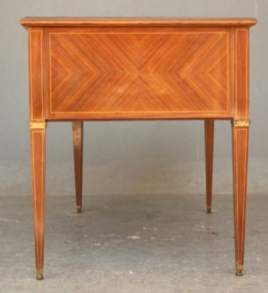 Plated style Louis XVI mahogany desk