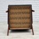 1970s, Danish highback armchair, furniture fabric, teak wood.