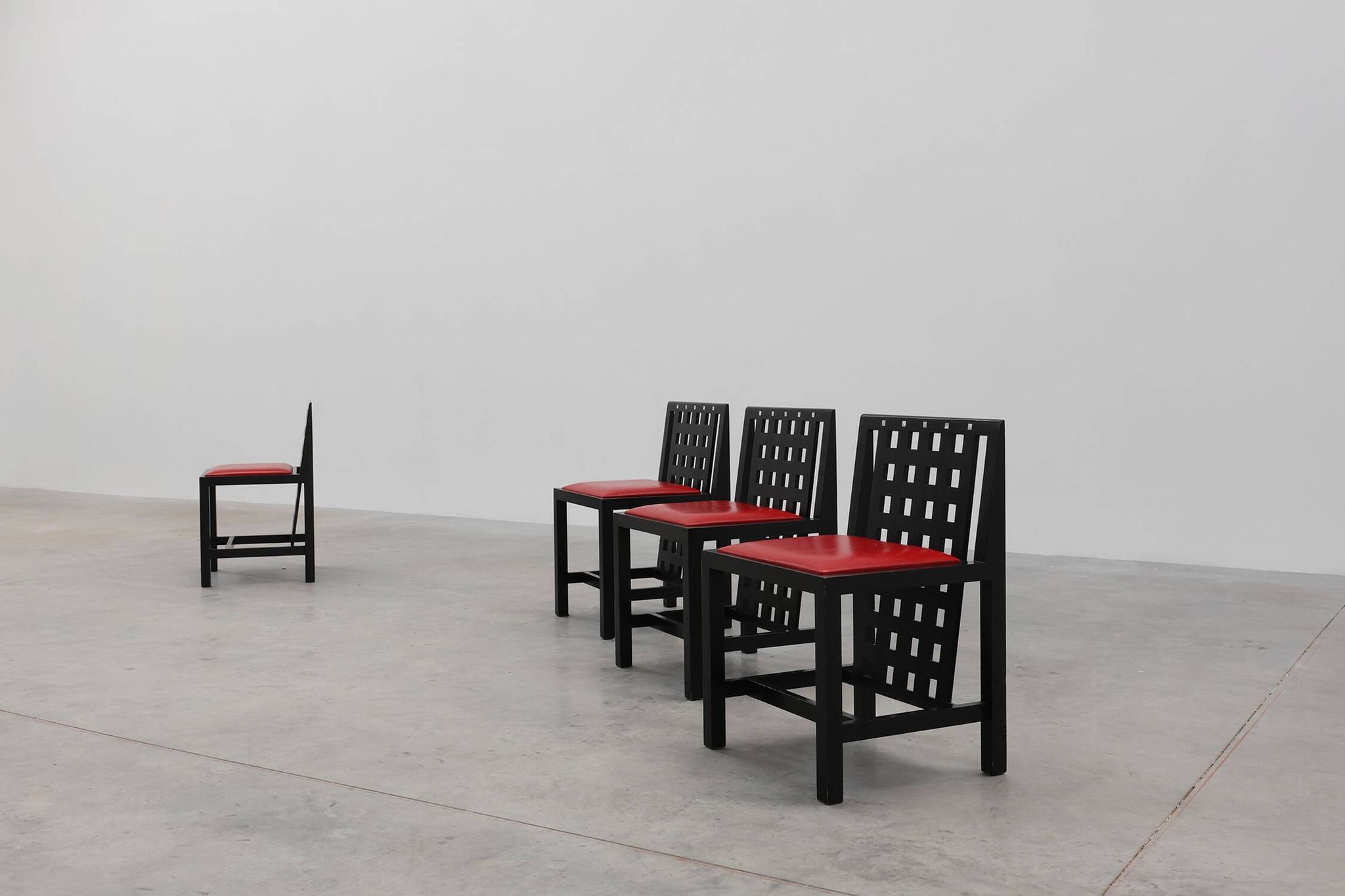Set of 4 DS3 Dining Chairs by Charles Rennie Mackintosh for Atelier interna