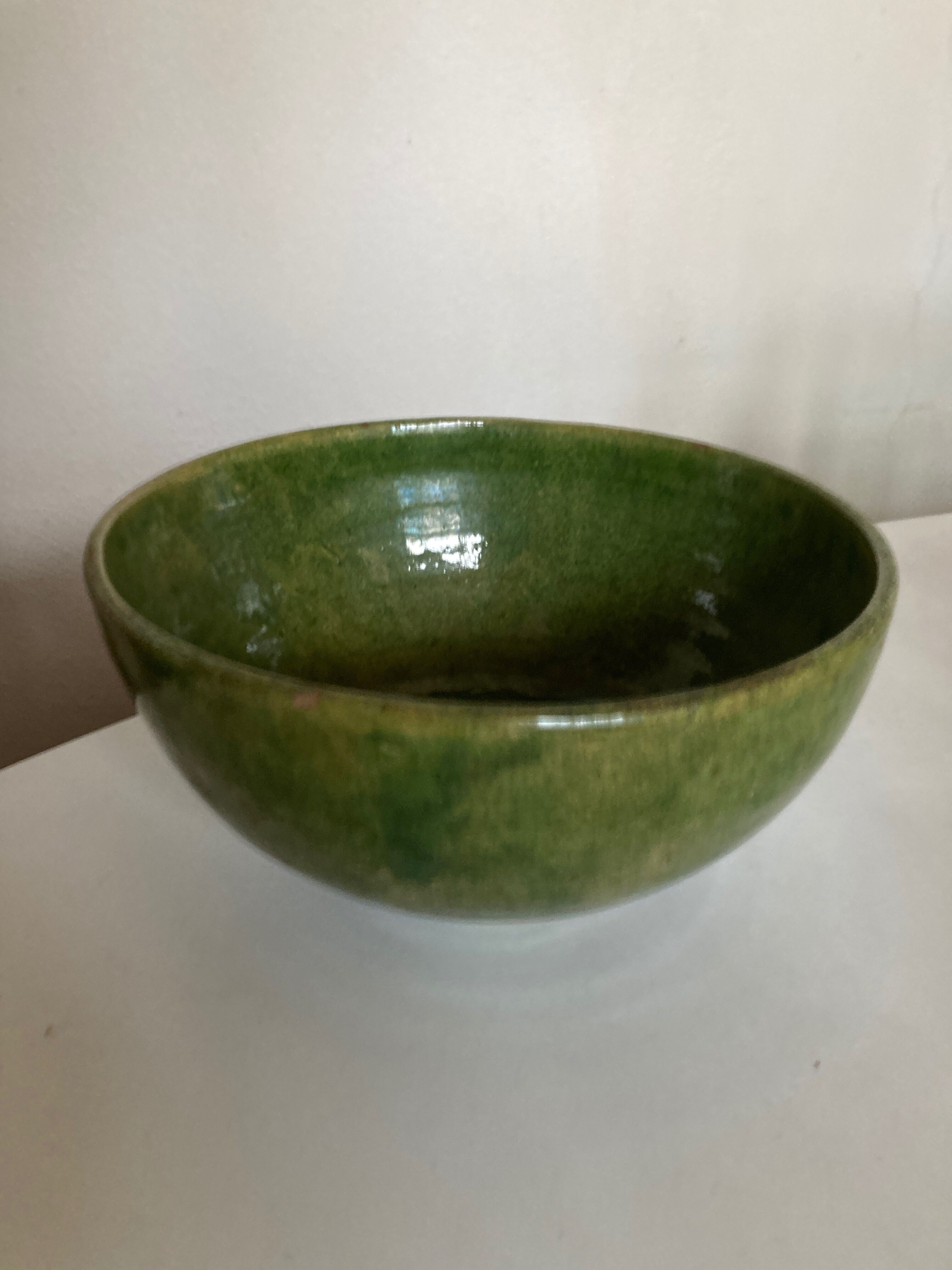 Glazed clay salad bowl from Biot 1960