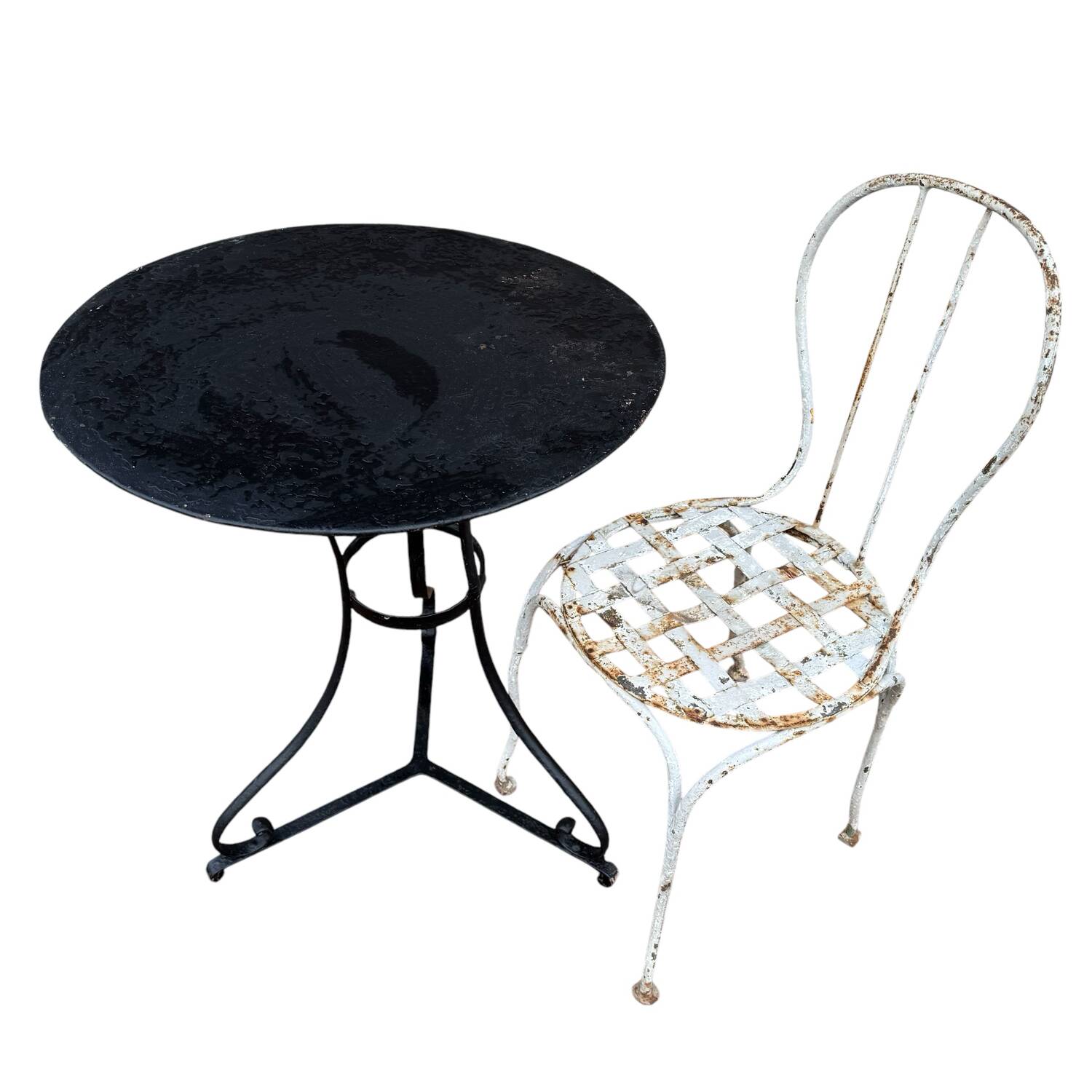 Napoleon III wrought iron pedestal table