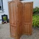 Wooden screen with 3 panels - 2 panels with stripes and perfect hinges.