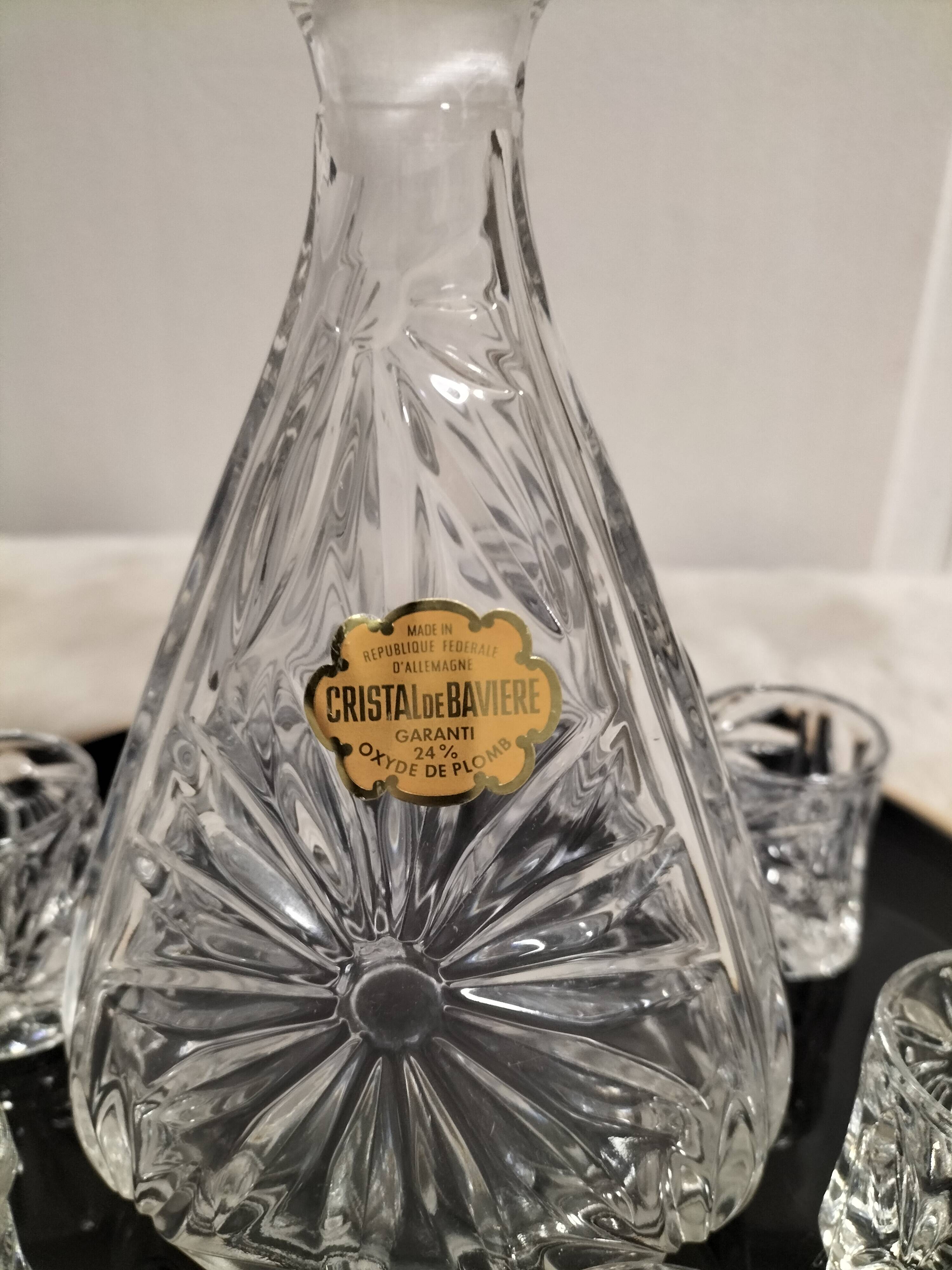 Service liqueur cristal de Bavière XX ieme siècle