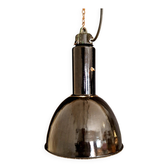 „Svenja“ Große Emaille Lampe Schwarz