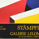 Original exhibition poster by Peter STÄMPFLI, Galerie Lelong, 1988