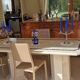 Marble dining table for 6 people.