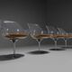 Set of four Champagne chairs by Estelle & Erwine Laverne, France 1956