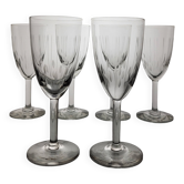 6 verres à vin Art déco en cristal