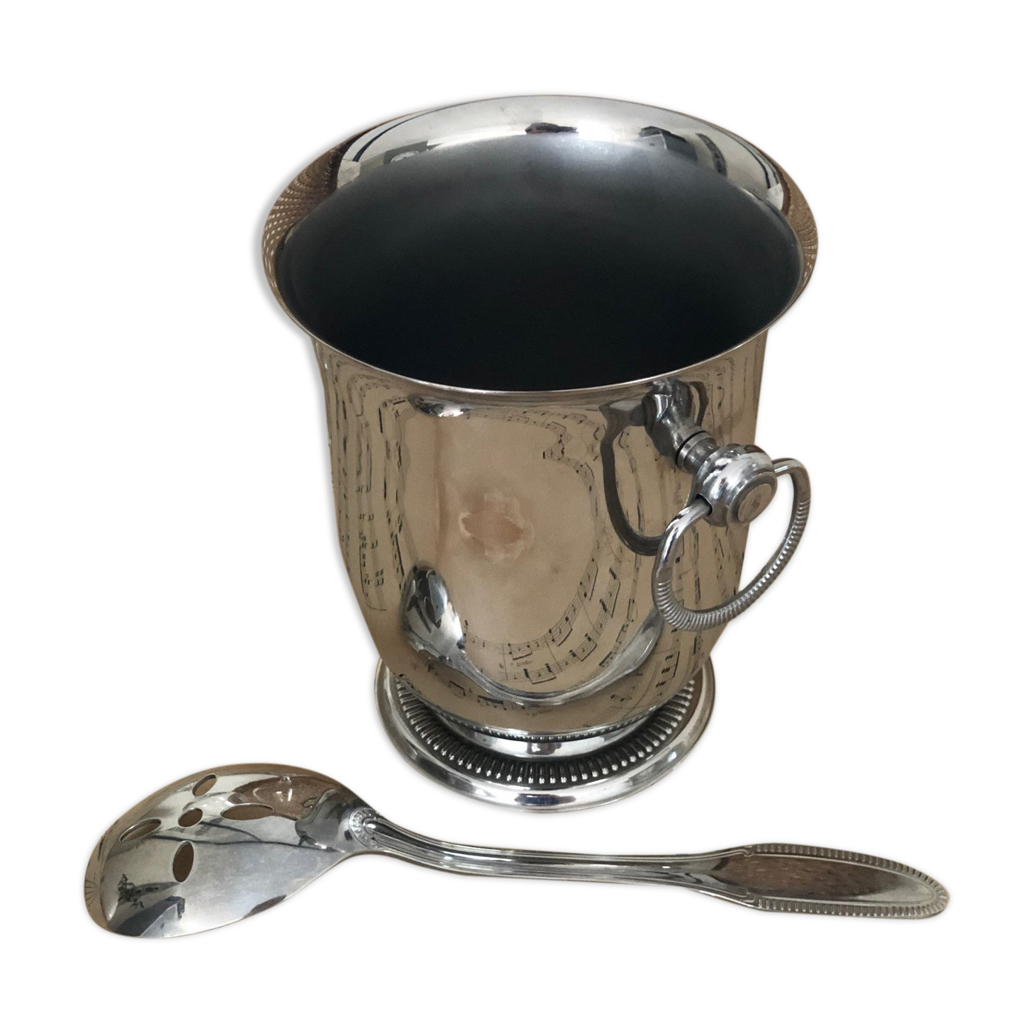 Stainless steel ice bucket Jean Couzon France