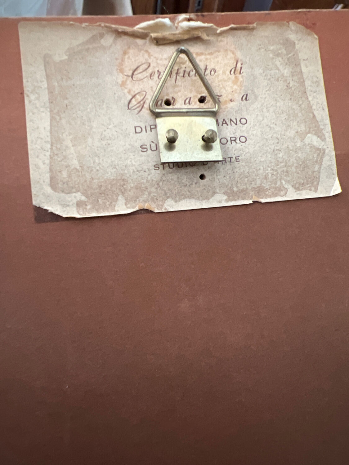 Painting on the gold leaf "La Caleche"