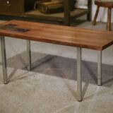 1960s designer coffee table in rosewood and ceramic