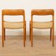 2 x vintage dining chairs | Niels Otto Møller | Model 75 | Teak