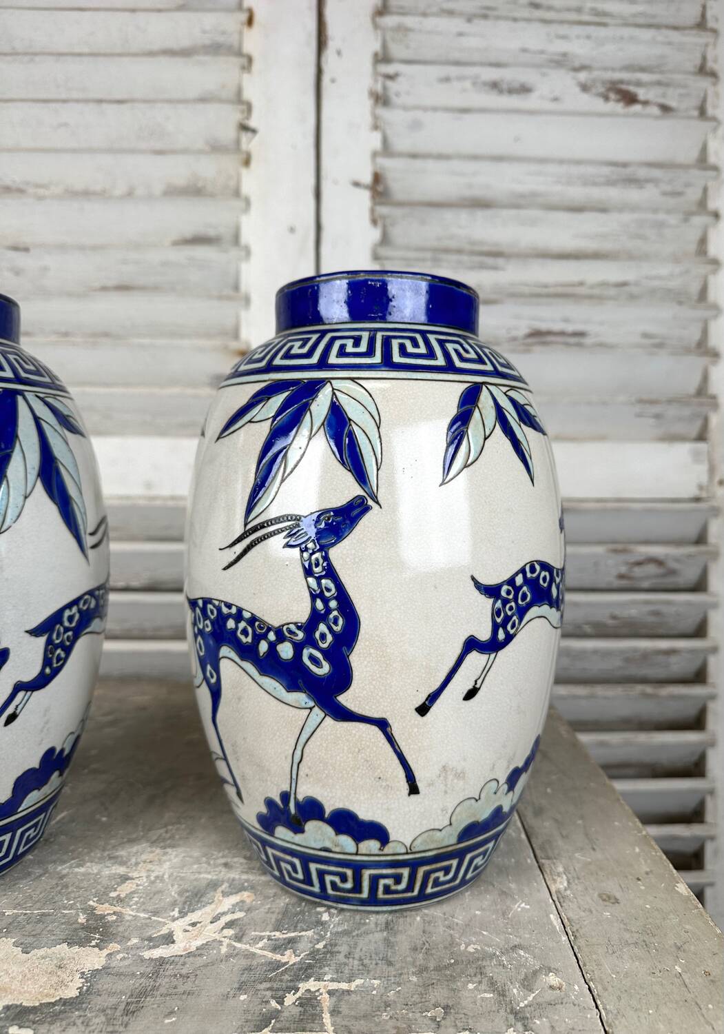 Pair of Art Deco style ceramic vases