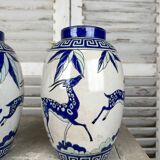 Pair of Art Deco style ceramic vases