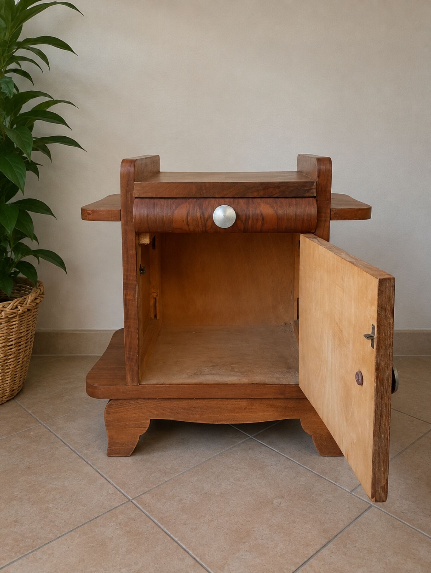 Vintage Art Deco bedside console.