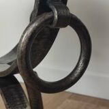 Marble and wrought iron coffee table