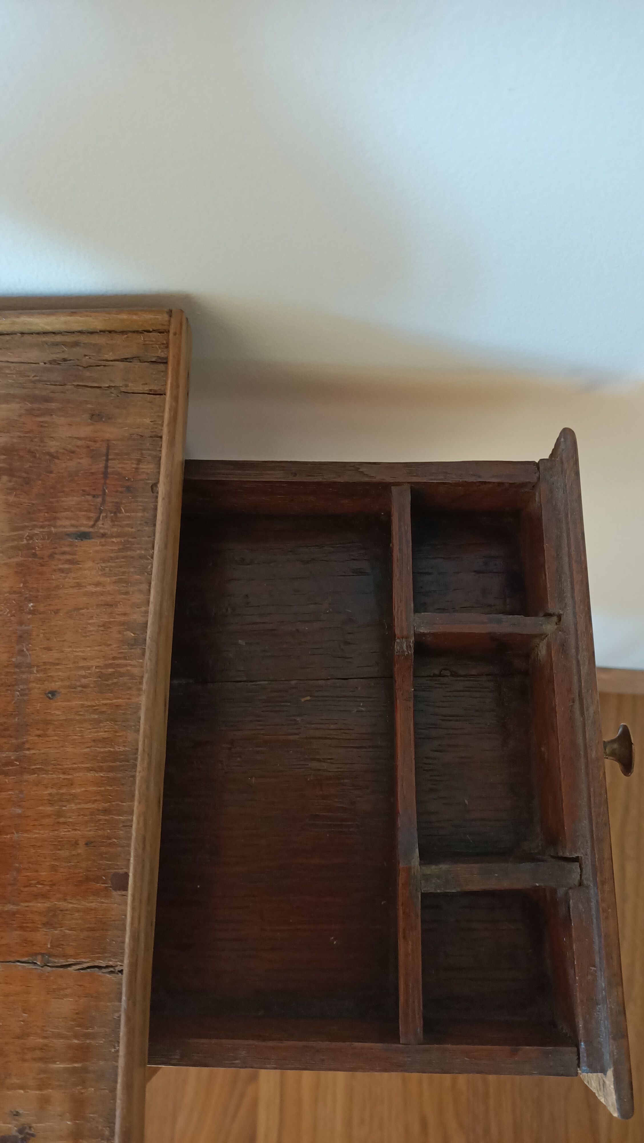 Bedside table with secret drawer