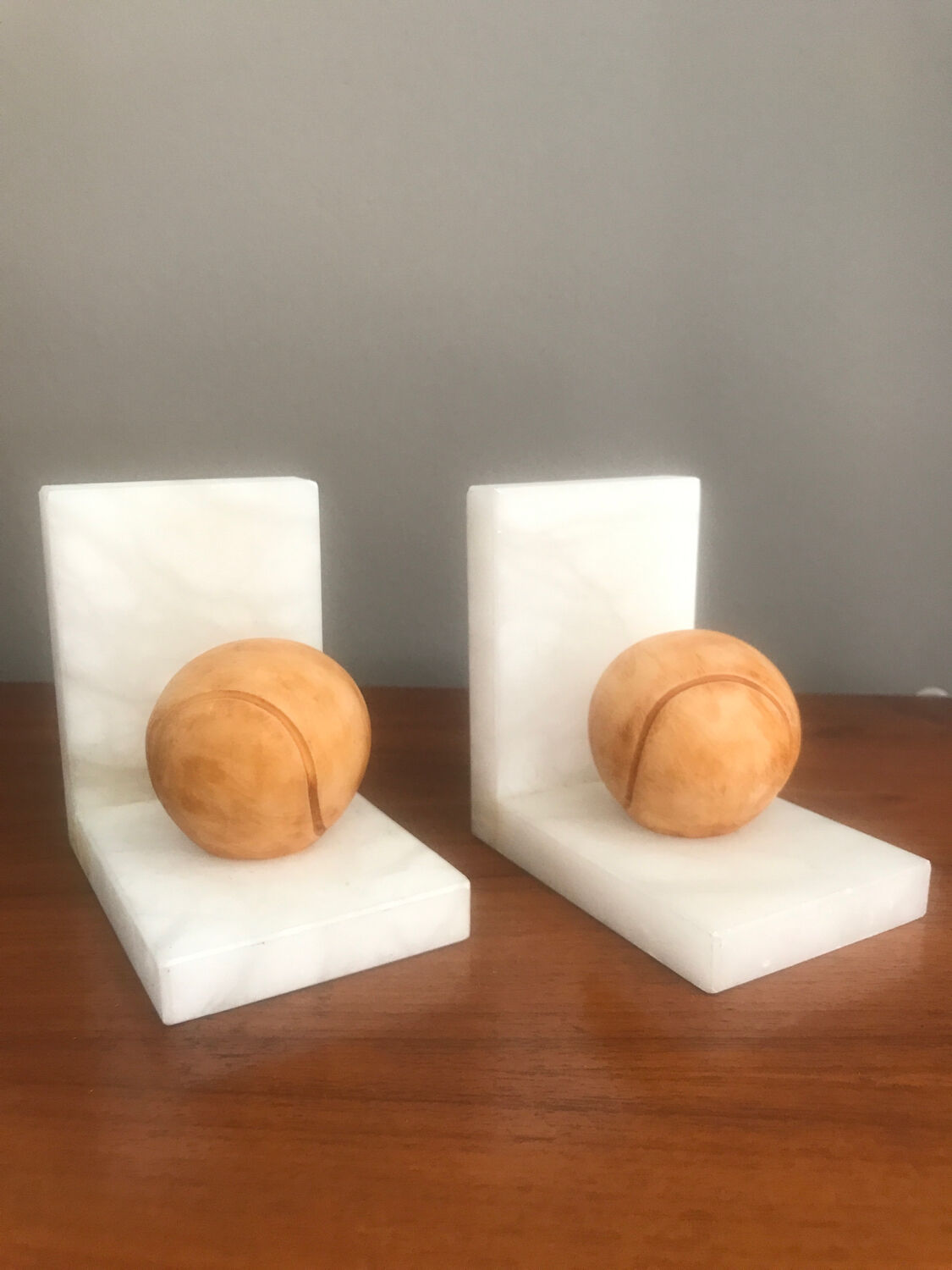Pair of marble bookends
