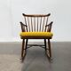 Mid-century rocking chair with new Kvadrat cushion by Børge Mogensen for FDB Møbler, 1960s.
