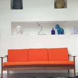 Scandinavian 3-seater teak bench