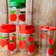 Henkel vintage apple glass jar set