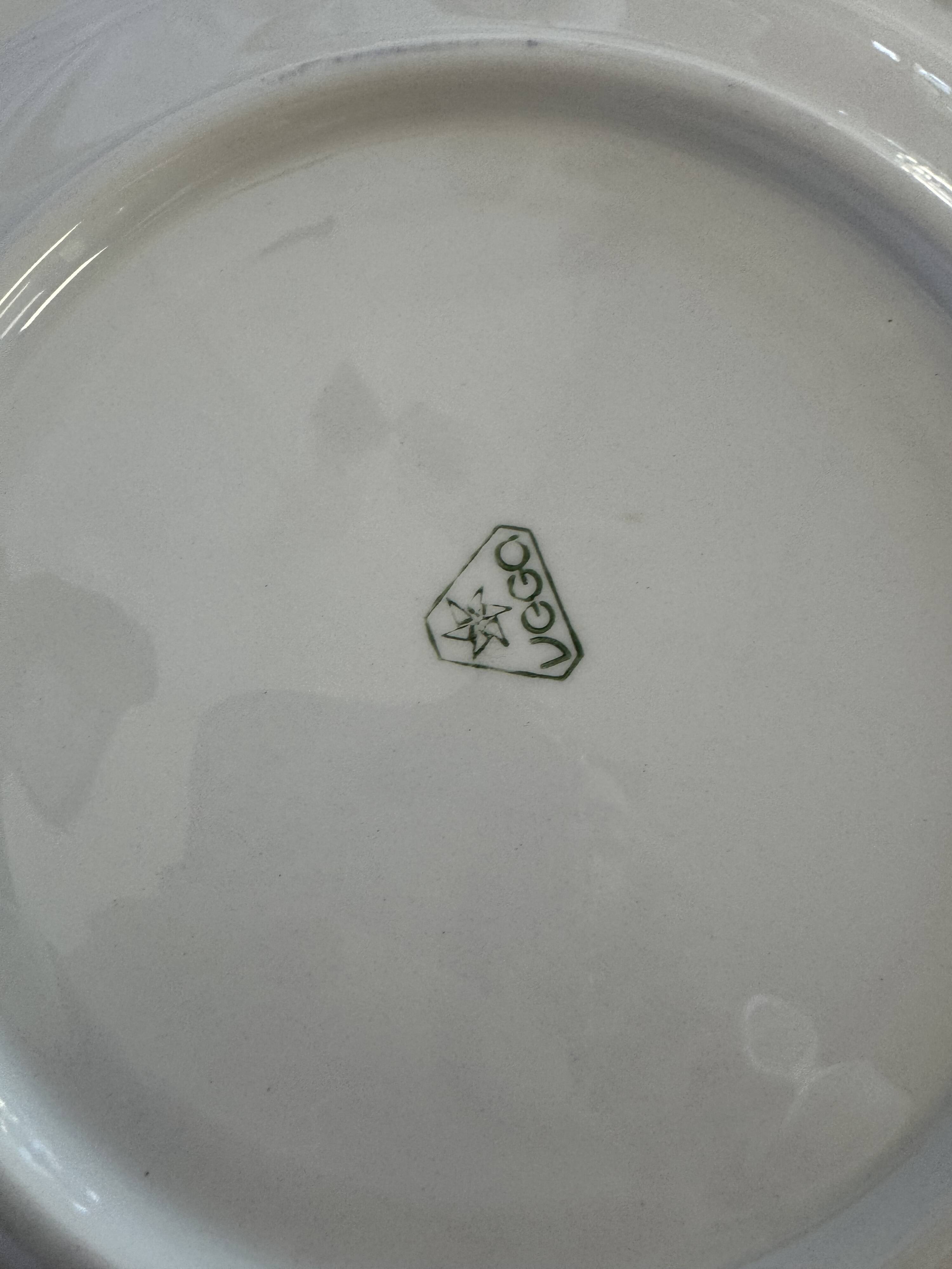 Flowered dinner plates