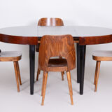 Extendable Art Deco Dining Table Designed by Jindřich Halabala, UP Závody, 1940s