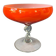 Vintage Murano glass vase, orange/red colour.
