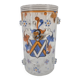Small enamelled glass vase with armorial design in Historismus style from 19th century Bohemia.