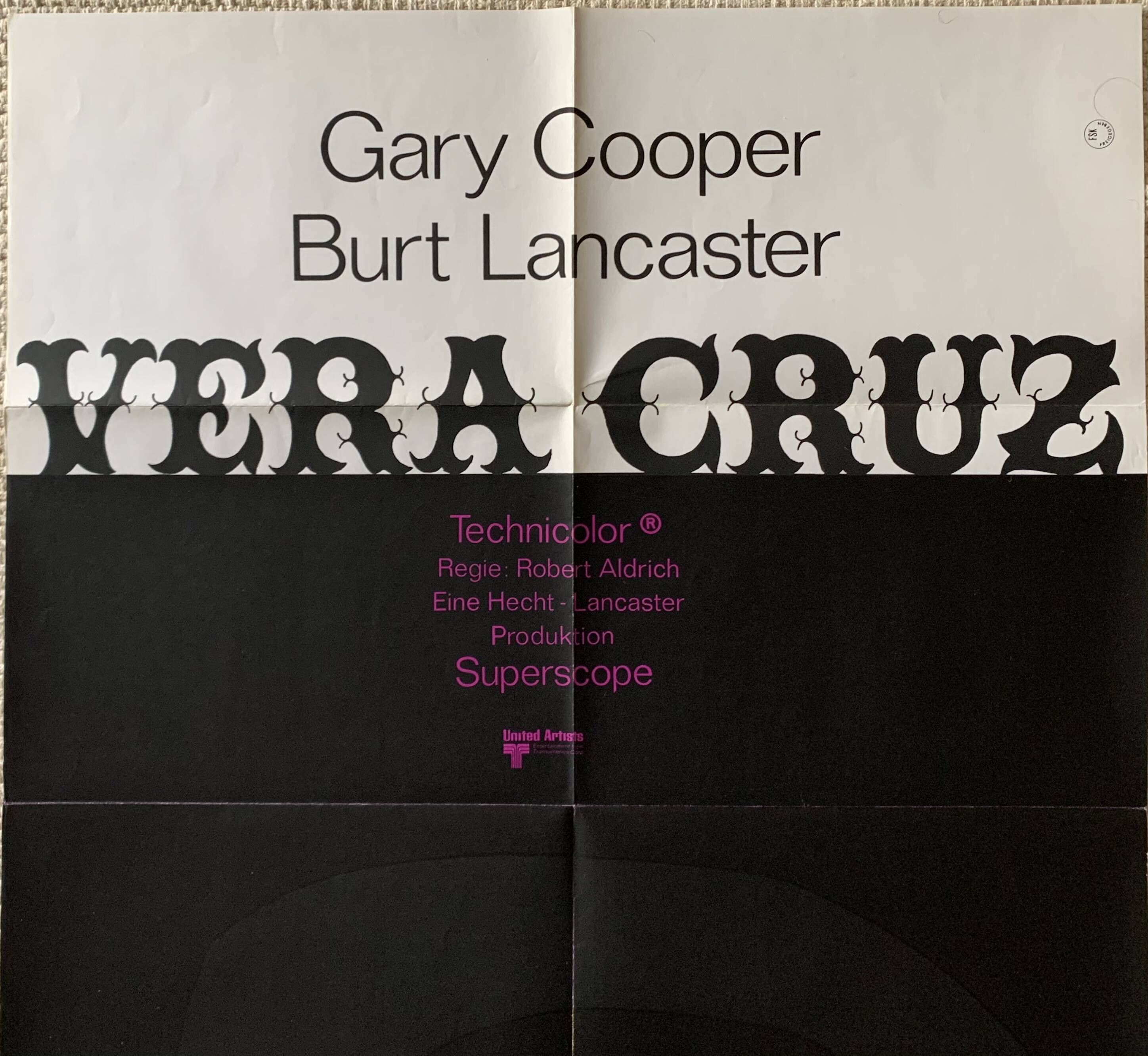 Vera Cruz - original German poster - 1970s