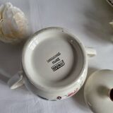 Sarreguemines earthenware sugar bowl, Epernay pattern