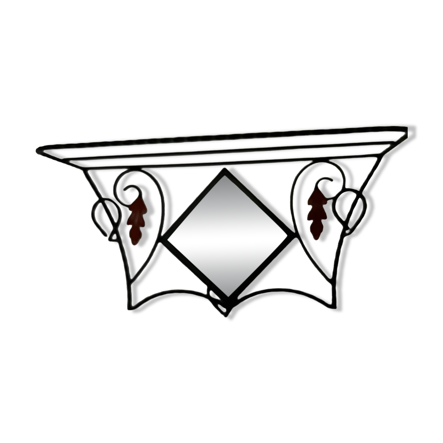 Wrought iron coat rack