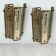 Italian brass glass sconces, 1970