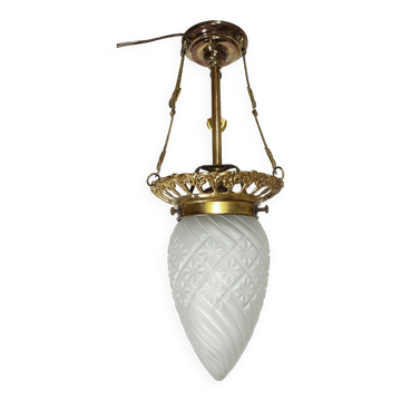 Lámpara de techo de latón. España, 1950s.